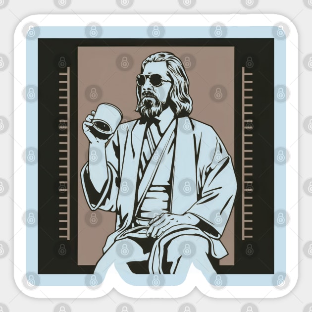 The big lebowski the dude Sticker by Aldrvnd